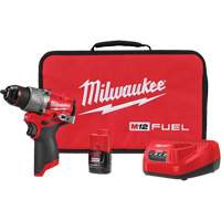 M12 FUEL Brushless Cordless Hammer Drill Kit with Battery & Charger, Lithium-Ion, 12 V, 1/2" Chuck NTL Industrial