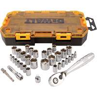1/4" & 3/8" Drive Socket Set, 34 Pcs NTL Industrial