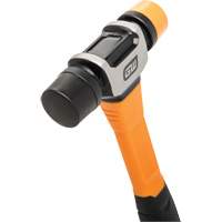 Soft Face Hammer, 16 oz. Head Weight, Plain Face, Solid Steel Handle, 12-1/4" L NTL Industrial