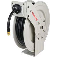 D&eacute;vidoir de tuyau &agrave; rappel automatique &agrave; bras simple de type L MAXREEL avec tuyau en caoutchouc, Air, 3/8" x 50', Tuyau simple, 250 PSI NTL Industrial