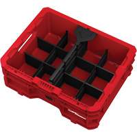 Bac &agrave; profil bas PACKOUT, 15" x 18-5/8" x 6-5/8", Noir/Rouge NTL Industrial