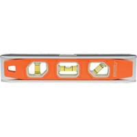 Glo-View&reg; Torpedo Level, 9" L, Aluminum, 3 Vials, Magnetic NTL Industrial