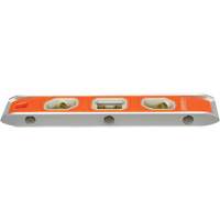 Glo-View&reg; Torpedo Level, 9" L, Aluminum, 3 Vials, Magnetic NTL Industrial