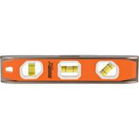 Torpedo Level with GripTight V-Groove, 10" L, Aluminum, 3 Vials, Magnetic NTL Industrial