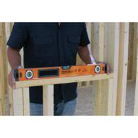 Level with Protective End-Caps, Box, 2' L, Aluminum, 3, Magnetic NTL Industrial