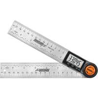 Localisateur d'angle num&eacute;rique et r&egrave;gle, 7" lo, Acier inoxydable, Graduations de 1/32" NTL Industrial