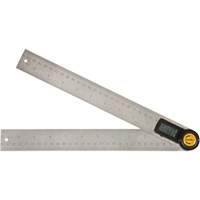Localisateur d'angle num&eacute;rique et r&egrave;gle, 11" lo, Acier inoxydable, Graduations de 1/32" NTL Industrial