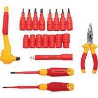 Jeu d'outils isol&eacute;s VDE &agrave; prise 3/8", 1000 V, 20 M NTL Industrial