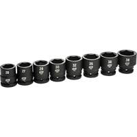 Jeu de douilles m&eacute;triques &agrave; 6 pans, 8 Mcx, Chocs, Prise de 3/4" NTL Industrial
