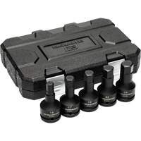 Metric Impact Bit Socket Set with Blow Mold Case, Hex, 3/4" Drive, 5 Pcs NTL Industrial
