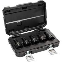 Metric Impact Bit Socket Set with Blow Mold Case, Hex, 3/4" Drive, 5 Pcs NTL Industrial