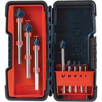 Glass & Tile Drill Bit Set, 8 Pieces, Carbide NTL Industrial