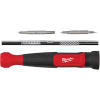 4-in-1 Precision 1/4" Drive Multi-Bit Screwdriver, 5-3/4" L, Cushion Grip Handle NTL Industrial