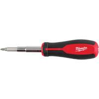 11-in-1 Magnetic 1/4" & 3/8" Drive Multi-Bit Screwdriver, 8" L, Cushion Grip Handle NTL Industrial