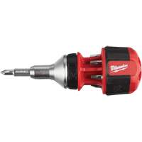 8-in-1 Compact Ratcheting 1/4" Drive Multi-Bit Driver, Cushion Grip Handle NTL Industrial