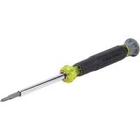 Tournevis multi-embouts fendus et Phillips pour &eacute;lectroniques 4-en-1, 6-1/2" lo, Prise Coussin&eacute;e NTL Industrial