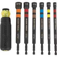 6-Piece Hollow Ratcheting Power Nut Driver Set, 1/4''/5/16''/3/8''/7/16''/1/2''/9/16'' Tip, 1/4" Drive, 6.3" L, Magnetic NTL Industrial