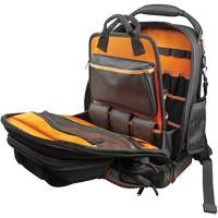 Sac &agrave; outils dorsal Tradesman Pro Tool Master, 11" lo x 13-1/2" la, Noir/Gris/Orange, Polyester NTL Industrial