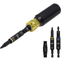 11-in-1 Impact Rated Multi-Bit Screwdriver/Nut Driver, 8" L, Cushion Grip Handle NTL Industrial