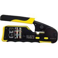 Ratcheting Ethernet Cable Crimper/Stripper/Cutter for Pass-Thru Connectors NTL Industrial