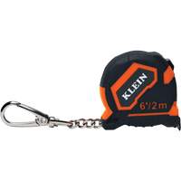 Keychain Tape Measure, 1/2" x 6'/2 m, 1/32''/0.79 mm Graduations NTL Industrial