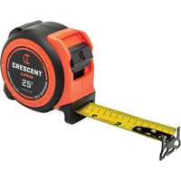 CONTROLTOUCH Self Centering Tape Measure, 1-3/16" x 25', 1/16" Graduations NTL Industrial