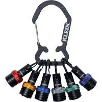 1/4" Drive Bit Holder Keychain Set, 6 Pcs., H NTL Industrial
