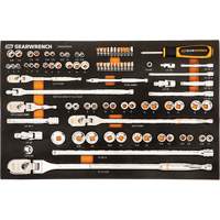 1/4", 3/8" & 1/2" Drive 120XP Mechanics Tool Set in Foam Tray, 89 Pcs NTL Industrial