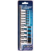 Magnetic Metric Bit Socket Set JMHB-11M, Hex, 1/4"/3/8" Drive, 11 Pcs NTL Industrial