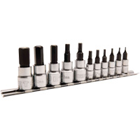 Magnetic Metric Bit Socket Set JMHB-11M, Hex, 1/4"/3/8" Drive, 11 Pcs NTL Industrial