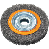 Wire Wheel Brush, 7" Dia., 0.118" Fill, 1-1/4" Arbor NTL Industrial