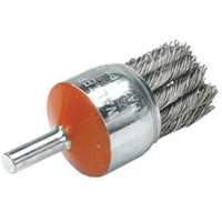 Brosse mont&eacute;e &agrave; fils nou&eacute;s, 1-1/8" dia., dia. Des fils 0,02", Tige 1/4" NTL Industrial