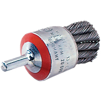 Brosse mont&eacute;e &agrave; fils nou&eacute;s, 1-1/8" dia., dia. Des fils 0,02", Tige 1/4" NTL Industrial