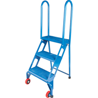 Portable Folding Ladder, 3 Steps, Perforated, 30" High VC437 | NTL Industrial