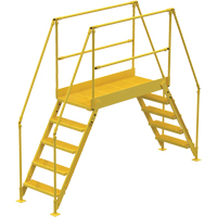 Crossover Ladder, 115-1/2" Overall Span, 50" H x 60" D, 24" Step Width VC453 | NTL Industrial
