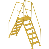 Crossover Ladder, 92" Overall Span, 60" H x 24" D, 24" Step Width VC454 | NTL Industrial