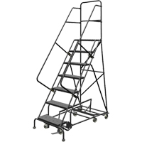 All Directional Rolling Ladder, 7 Steps, 24" Step Width, 70" Platform Height, Steel VC540 | NTL Industrial