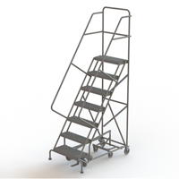All Directional Rolling Ladder, 7 Steps, 24" Step Width, 70" Platform Height, Steel VC550 | NTL Industrial
