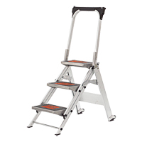 Safety Stepladder with Bar & Tray, 2.2', Aluminum, 300 lbs. Capacity, Type 1A VD432 | NTL Industrial