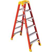 Twin Step Ladder, Fibreglass, 300 lbs. Capacity, 6' VD521 | NTL Industrial