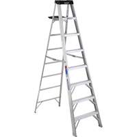 Step Ladder with Pail Shelf, 8', Aluminum, 300 lbs. Capacity, Type 1A VD561 | NTL Industrial