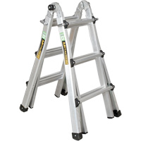 Telescoping Multi-Position Ladder, 2.916' - 9.75', Aluminum, 300 lbs., CSA Grade 1A VD689 | NTL Industrial
