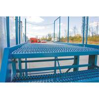 Snow Ladder, Steel, 10 Steps, 99" H, 85-1/2" D, 48" Step, Serrated NTL Industrial