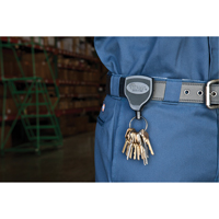 Super48™ Key Chains, Polycarbonate, 48" Cable, Belt Clip Attachment TLZ008 | NTL Industrial