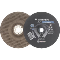 Stainless Steel Depressed Centre Grinding Wheels, 9" x 1/4", 7/8" Arbor, Type 27 NTL Industrial