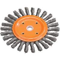 Knot-Twisted Wire Bench Wheel, 8" Dia., 0.0118" Fill, 5/8" Arbor, Steel VV861 | NTL Industrial
