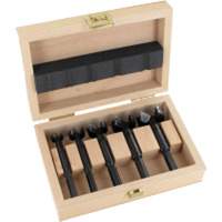 Bormax Forstner Bit Kits in a Wooden Box, 7 Pieces, Steel NTL Industrial