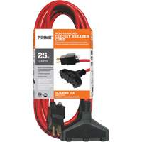 Vinyl Extension Cord, Outdoor, SJTW, 14/3 AWG, 15 A, 3 Outlet(s), 25' NTL Industrial