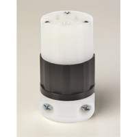 Grounding Straight Blade Connector, 5-15R, Nylon NTL Industrial