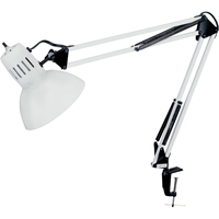 Swing Arm Clamp-On Desk Lamps, 100 W, Incandescent, C-Clamp, 36" Neck, White XA983 | NTL Industrial